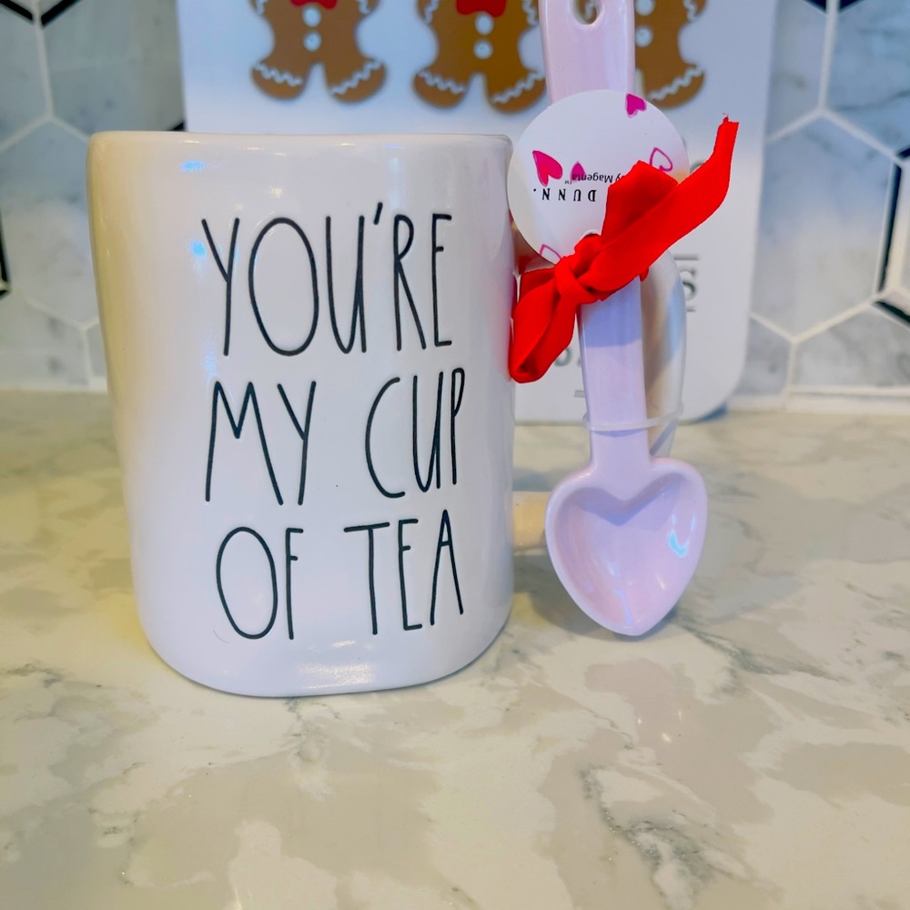 Rae Dunn You’re my cup of tea with heart spoon